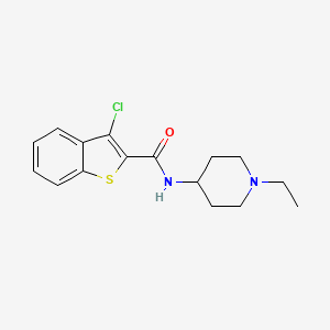 molecular formula C16H19ClN2OS B4627100 3-chloro-N-(1-ethyl-4-piperidinyl)-1-benzothiophene-2-carboxamide 