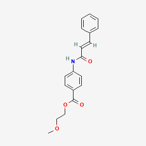 molecular formula C19H19NO4 B4627219 2-methoxyethyl 4-(cinnamoylamino)benzoate 