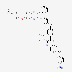molecular formula C52H36N6O3 B4627220 (4-{[3-(4-{4-[7-(4-氨基苯氧基)-3-苯基-2-喹喔啉基]苯氧基}苯基)-2-苯基-6-喹喔啉基]氧}苯基)胺 