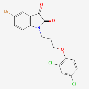 molecular formula C17H12BrCl2NO3 B4627234 5-溴-1-[3-(2,4-二氯苯氧基)丙基]-1H-吲哚-2,3-二酮 