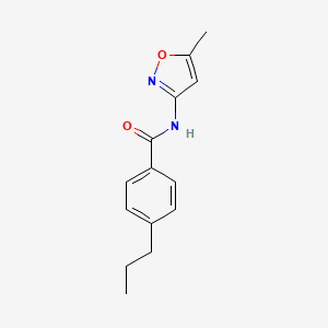 molecular formula C14H16N2O2 B4627239 N-(5-methyl-3-isoxazolyl)-4-propylbenzamide 