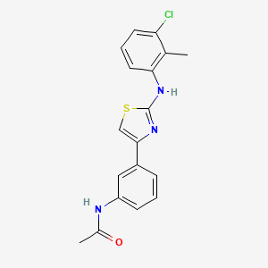 molecular formula C18H16ClN3OS B4627241 N-(3-{2-[(3-chloro-2-methylphenyl)amino]-1,3-thiazol-4-yl}phenyl)acetamide 