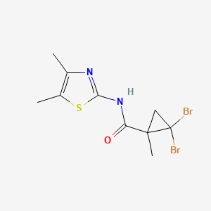 molecular formula C10H12Br2N2OS B4627256 2,2-二溴-N-(4,5-二甲基-1,3-噻唑-2-基)-1-甲基环丙烷甲酰胺 