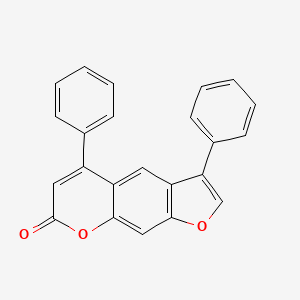 molecular formula C23H14O3 B4627276 3,5-diphenyl-7H-furo[3,2-g]chromen-7-one 