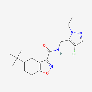 5-tert-butyl-N-[(4-chloro-1-ethyl-1H-pyrazol-5-yl)methyl]-4,5,6,7-tetrahydro-1,2-benzisoxazole-3-carboxamide
