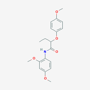 molecular formula C19H23NO5 B4627300 N-(2,4-dimethoxyphenyl)-2-(4-methoxyphenoxy)butanamide 