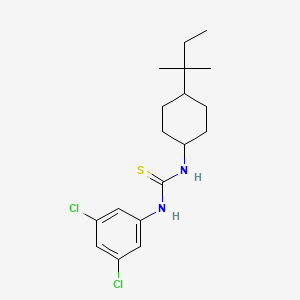 molecular formula C18H26Cl2N2S B4627319 N-(3,5-dichlorophenyl)-N'-[4-(1,1-dimethylpropyl)cyclohexyl]thiourea 