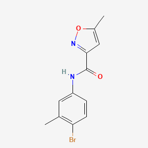 molecular formula C12H11BrN2O2 B4627322 N-(4-bromo-3-methylphenyl)-5-methyl-3-isoxazolecarboxamide 