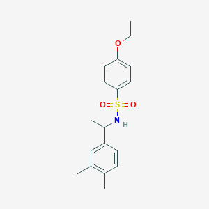 molecular formula C18H23NO3S B4627388 N-[1-(3,4-二甲苯基)乙基]-4-乙氧基苯磺酰胺 