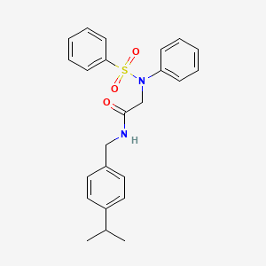 molecular formula C24H26N2O3S B4627435 N~1~-(4-isopropylbenzyl)-N~2~-phenyl-N~2~-(phenylsulfonyl)glycinamide 