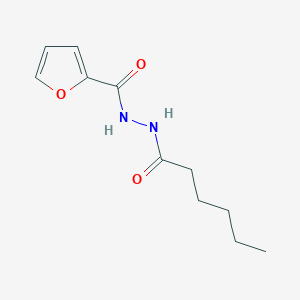 molecular formula C11H16N2O3 B4627437 N'-hexanoyl-2-furohydrazide 