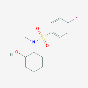 molecular formula C13H18FNO3S B4627442 4-fluoro-N-(2-hydroxycyclohexyl)-N-methylbenzenesulfonamide 