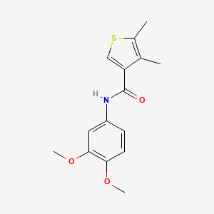 molecular formula C15H17NO3S B4627444 N-(3,4-dimethoxyphenyl)-4,5-dimethyl-3-thiophenecarboxamide 