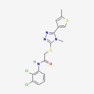 molecular formula C16H14Cl2N4OS2 B4627462 N-(2,3-dichlorophenyl)-2-{[4-methyl-5-(5-methyl-3-thienyl)-4H-1,2,4-triazol-3-yl]thio}acetamide 