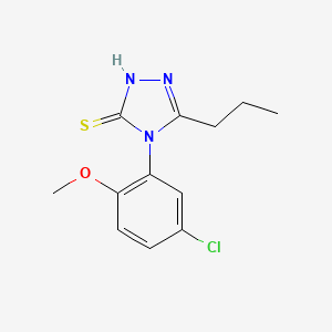 molecular formula C12H14ClN3OS B4627469 4-(5-chloro-2-methoxyphenyl)-5-propyl-4H-1,2,4-triazole-3-thiol 
