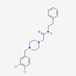 molecular formula C21H25Cl2N3O B4627472 2-[4-(3,4-二氯苄基)-1-哌嗪基]-N-(2-苯乙基)乙酰胺 