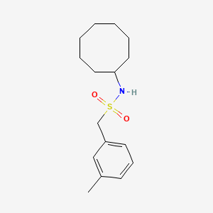 molecular formula C16H25NO2S B4627475 N-cyclooctyl-1-(3-methylphenyl)methanesulfonamide 