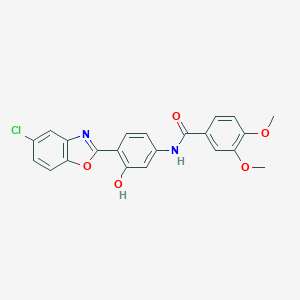 N-[4-(5-Chloro-benzooxazol-2-yl)-3-hydroxy-phenyl]-3,4-dimethoxy-benzamide