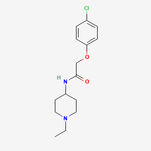 molecular formula C15H21ClN2O2 B4627557 2-(4-氯苯氧基)-N-(1-乙基-4-哌啶基)乙酰胺 