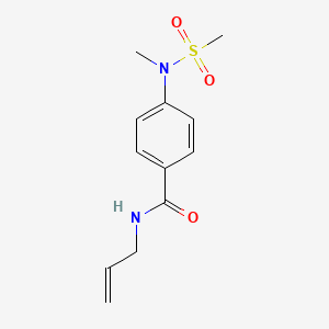 molecular formula C12H16N2O3S B4627569 N-allyl-4-[methyl(methylsulfonyl)amino]benzamide 