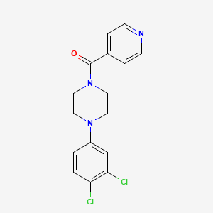 molecular formula C16H15Cl2N3O B4627587 1-(3,4-dichlorophenyl)-4-isonicotinoylpiperazine 
