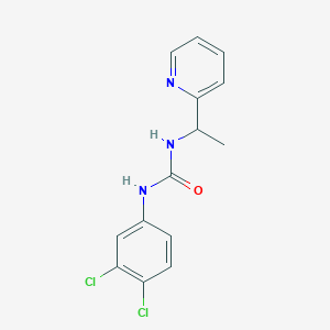 molecular formula C14H13Cl2N3O B4627611 N-(3,4-dichlorophenyl)-N'-[1-(2-pyridinyl)ethyl]urea 