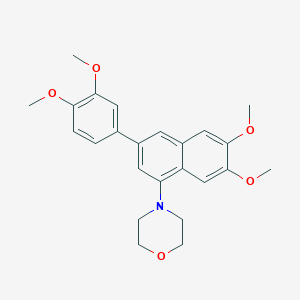 molecular formula C24H27NO5 B4627615 4-[3-(3,4-dimethoxyphenyl)-6,7-dimethoxy-1-naphthyl]morpholine 