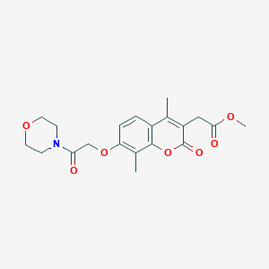 molecular formula C20H23NO7 B4627618 methyl {4,8-dimethyl-7-[2-(4-morpholinyl)-2-oxoethoxy]-2-oxo-2H-chromen-3-yl}acetate 