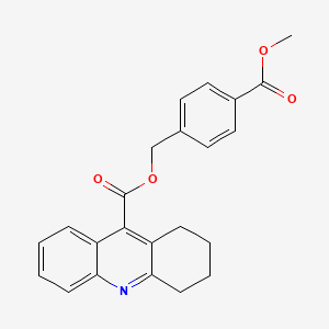 molecular formula C23H21NO4 B4627632 4-(methoxycarbonyl)benzyl 1,2,3,4-tetrahydro-9-acridinecarboxylate 