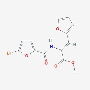 molecular formula C13H10BrNO5 B4627643 methyl 2-[(5-bromo-2-furoyl)amino]-3-(2-furyl)acrylate 