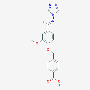 4-({2-methoxy-4-[(4H-1,2,4-triazol-4-ylimino)methyl]phenoxy}methyl)benzoic acid