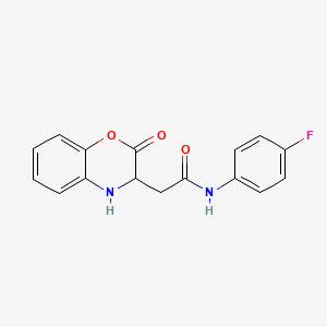 molecular formula C16H13FN2O3 B4627677 N-(4-氟苯基)-2-(2-氧代-3,4-二氢-2H-1,4-苯并恶嗪-3-基)乙酰胺 