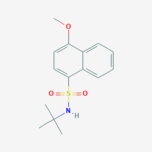 molecular formula C15H19NO3S B4627686 N-(tert-butyl)-4-methoxy-1-naphthalenesulfonamide 