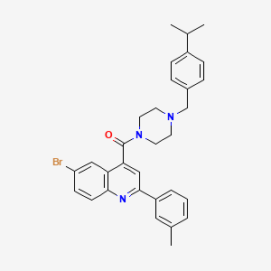 molecular formula C31H32BrN3O B4627714 6-bromo-4-{[4-(4-isopropylbenzyl)-1-piperazinyl]carbonyl}-2-(3-methylphenyl)quinoline 