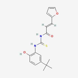 N-{[(5-tert-butyl-2-hydroxyphenyl)amino]carbonothioyl}-3-(2-furyl)acrylamide
