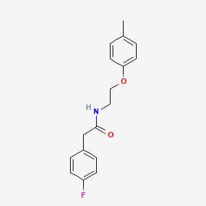 molecular formula C17H18FNO2 B4627774 2-(4-fluorophenyl)-N-[2-(4-methylphenoxy)ethyl]acetamide 