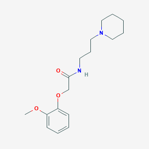 2-(2-methoxyphenoxy)-N-[3-(1-piperidinyl)propyl]acetamide