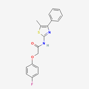 molecular formula C18H15FN2O2S B4627804 2-(4-fluorophenoxy)-N-(5-methyl-4-phenyl-1,3-thiazol-2-yl)acetamide 