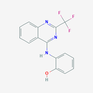 molecular formula C15H10F3N3O B4627814 2-{[2-(trifluoromethyl)-4-quinazolinyl]amino}phenol 