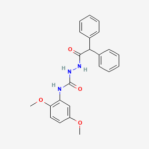molecular formula C23H23N3O4 B4627853 N-(2,5-dimethoxyphenyl)-2-(diphenylacetyl)hydrazinecarboxamide 