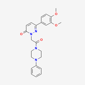 molecular formula C24H26N4O4 B4627872 6-(3,4-dimethoxyphenyl)-2-[2-oxo-2-(4-phenyl-1-piperazinyl)ethyl]-3(2H)-pyridazinone 
