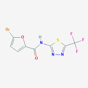 molecular formula C8H3BrF3N3O2S B4627878 5-溴-N-[5-(三氟甲基)-1,3,4-噻二唑-2-基]-2-呋喃酰胺 