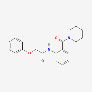 molecular formula C20H22N2O3 B4627948 2-phenoxy-N-[2-(1-piperidinylcarbonyl)phenyl]acetamide 