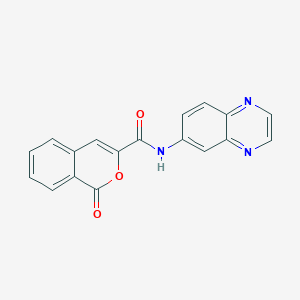 molecular formula C18H11N3O3 B4627969 1-氧代-N-6-喹喔啉基-1H-异色满-3-甲酰胺 