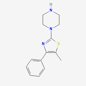 molecular formula C14H17N3S B4627983 1-(5-methyl-4-phenyl-1,3-thiazol-2-yl)piperazine 