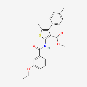 molecular formula C23H23NO4S B4627987 methyl 2-[(3-ethoxybenzoyl)amino]-5-methyl-4-(4-methylphenyl)-3-thiophenecarboxylate 