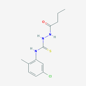 molecular formula C12H16ClN3OS B4627994 2-丁酰-N-(5-氯-2-甲基苯基)肼基碳硫酰胺 