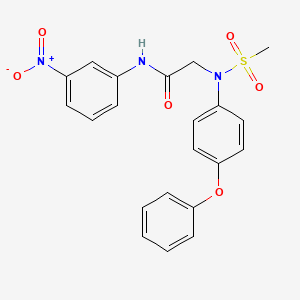 molecular formula C21H19N3O6S B4628004 N~2~-(methylsulfonyl)-N~1~-(3-nitrophenyl)-N~2~-(4-phenoxyphenyl)glycinamide 
