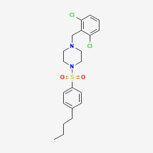 molecular formula C21H26Cl2N2O2S B4628012 1-[(4-丁基苯基)磺酰基]-4-(2,6-二氯苄基)哌嗪 