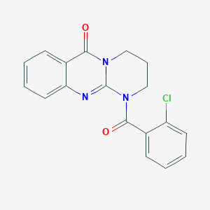 molecular formula C18H14ClN3O2 B4628032 1-(2-氯苯甲酰基)-1,2,3,4-四氢-6H-嘧啶并[2,1-b]喹唑啉-6-酮 